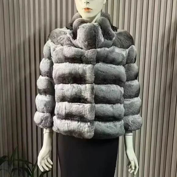 100% real chinchilla jacket - Picture 4 of 8